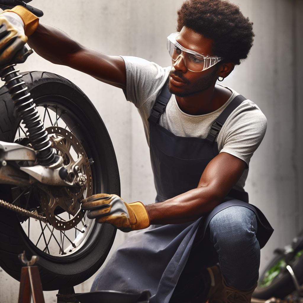 Motorcycle Wheel Cleaning Stand