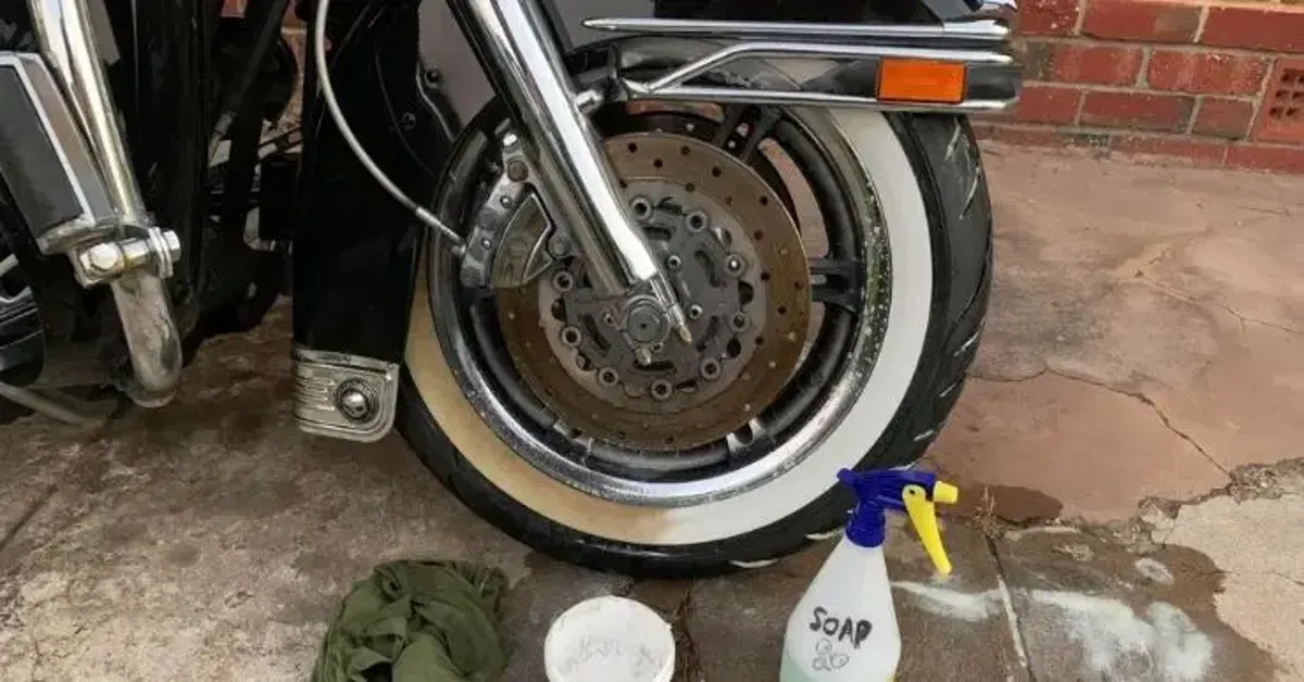 cleaning motorcycle tires