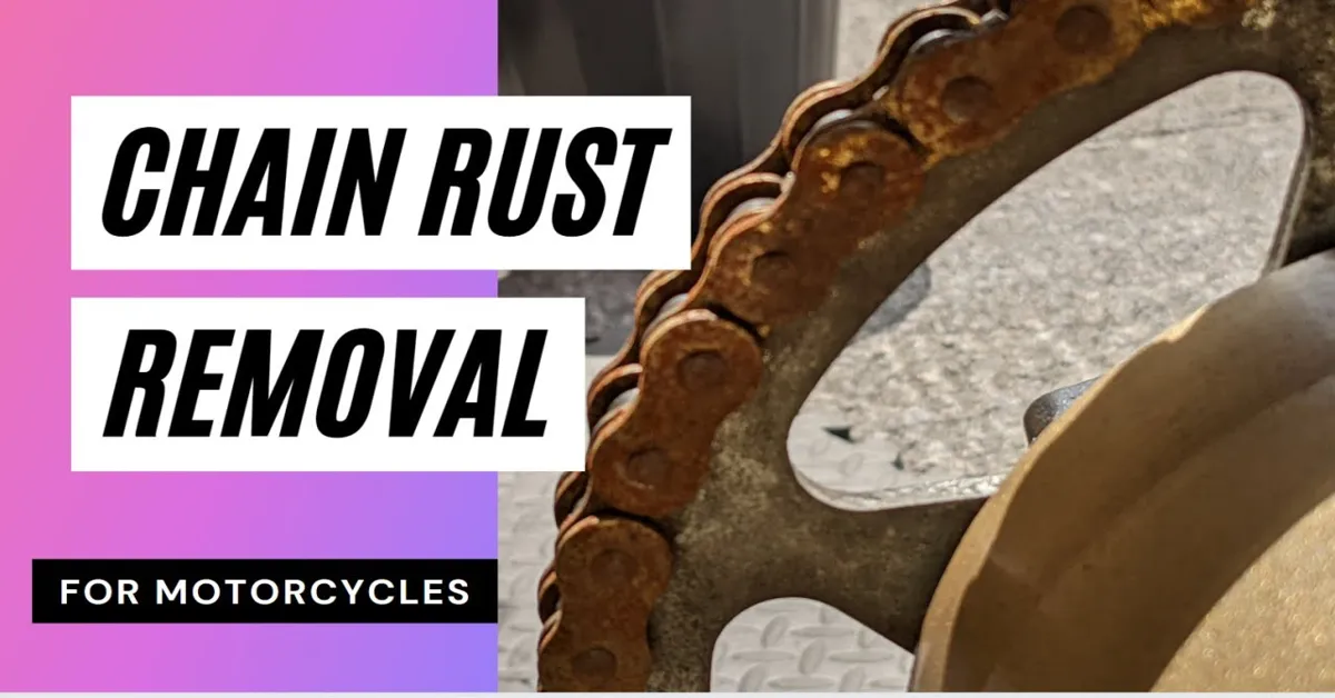 cleaning rusty motorcycle chain