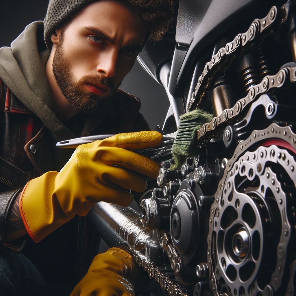 Rev Up Your Ride: Mastering Motorcycle Chain Cleaning with a Guard
